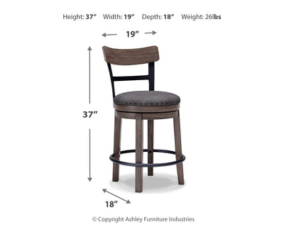 Caitbrook Counter Height Upholstered Bar Stool