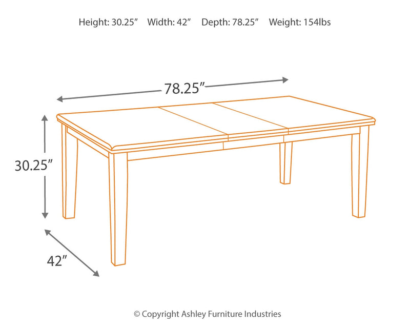 Haddigan Counter Height Dining Extension Table