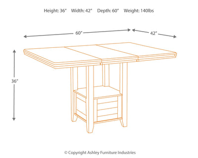 Haddigan Counter Height Dining Extension Table