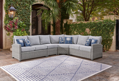 Naples Beach Outdoor Right and Left-arm Facing Loveseat with Cushion (Set of 2)