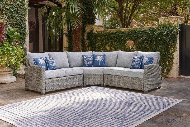 Naples Beach Outdoor Right and Left-arm Facing Loveseat with Cushion (Set of 2)