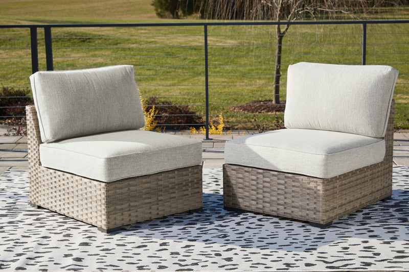 Calworth Outdoor Ottoman with Cushion