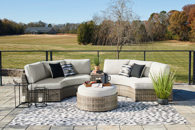 Calworth Outdoor Ottoman with Cushion