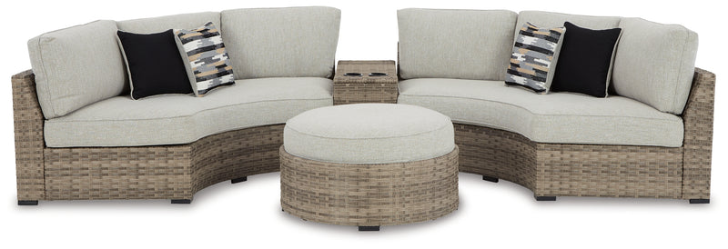 Calworth Outdoor Ottoman with Cushion