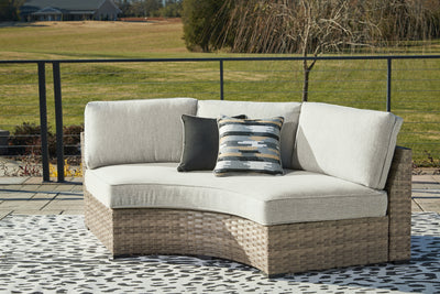 Calworth Outdoor Ottoman with Cushion