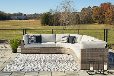 Calworth Outdoor Ottoman with Cushion