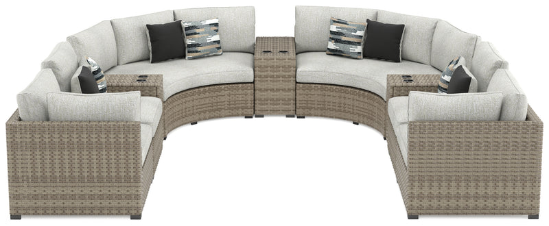 Calworth Outdoor Ottoman with Cushion