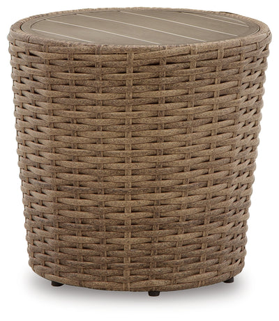 Sandy Bloom Outdoor Ottoman with Cushion