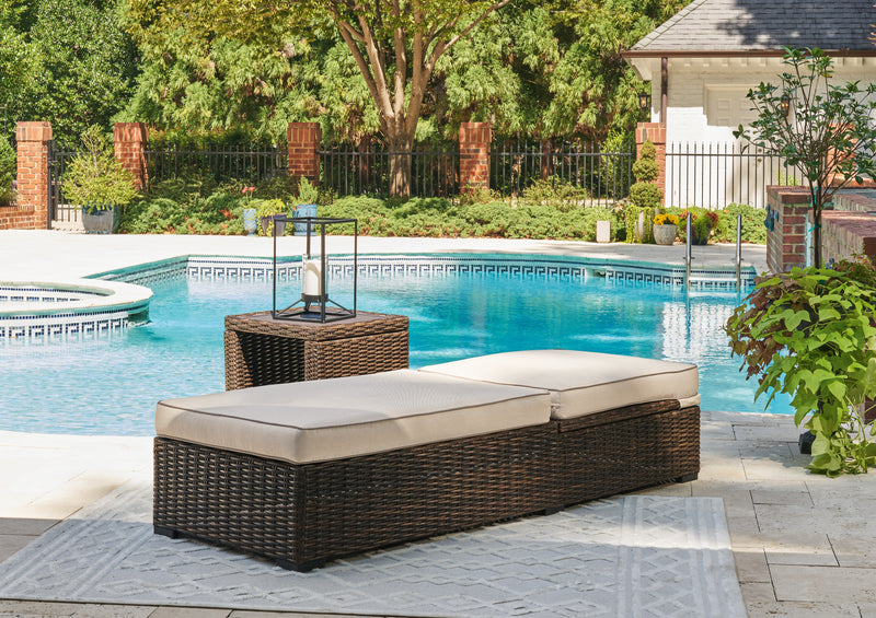 Coastline Bay Outdoor Ottoman with Cushion