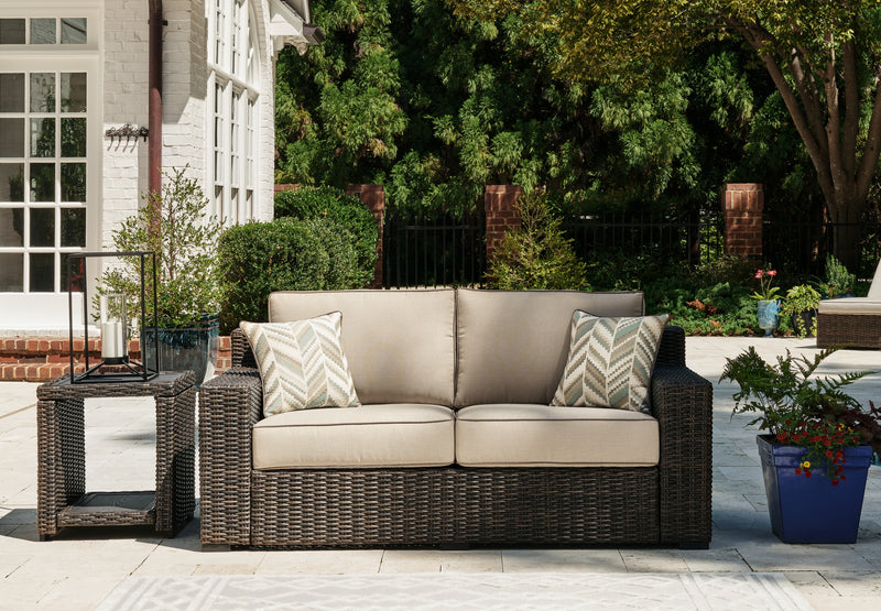 Coastline Bay Outdoor Ottoman with Cushion