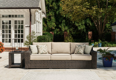 Coastline Bay Outdoor Ottoman with Cushion