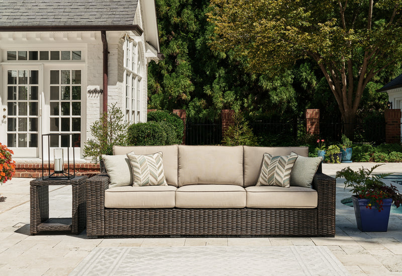 Coastline Bay Outdoor Ottoman with Cushion